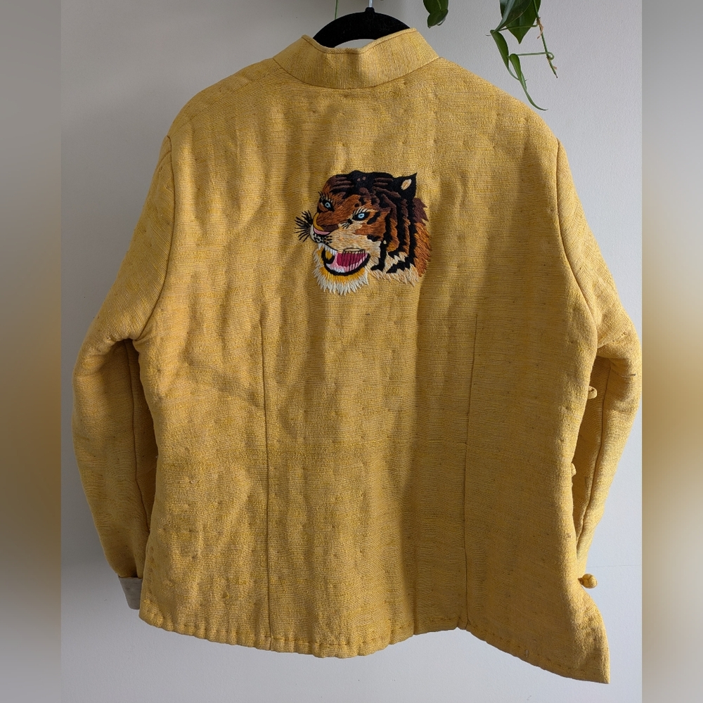 Vintage Quilted Tiger Embroidery Jacket